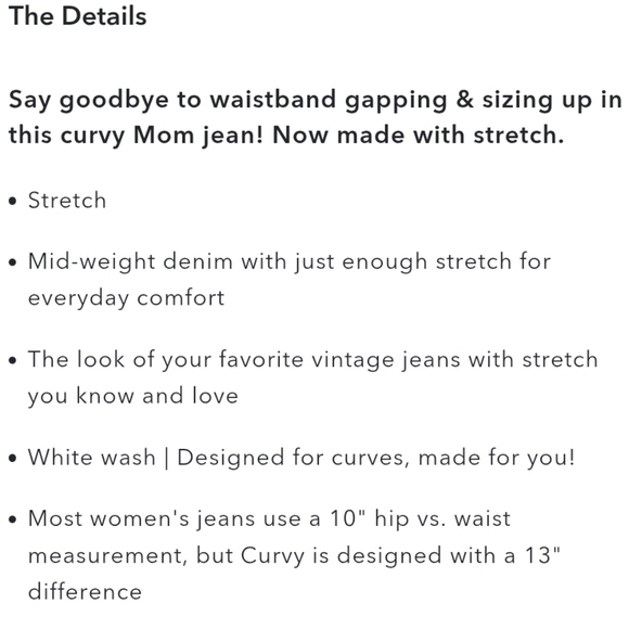 American Eagle Curvy Mom Jean White size 20 Long EUC - Picture 11 of 12